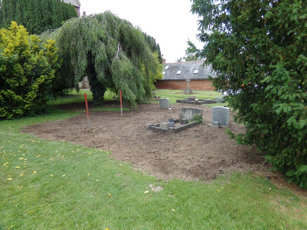 Levelled area of the churchyard